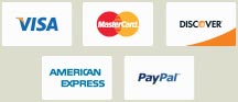 Visa, MasterCard, Discover, American Express